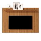 Painel CLAS 1,80m Frisado Acabamento em Alto Relevo Laqueado Off White Pintura UV Amadeirada Cor Cumaru/Off White