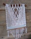 Painel com prateleira boho macramê decoração Painel com prateleira boho macramê decoração