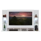 Painel Com Suporte 60 e 2 Leds Prateleiras De Vidro