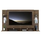 Painel Com Suporte 60 e 2 Leds Prateleiras De Vidro