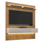 Painel Curitiba Com Nicho 179cm para TV até 70 Polegadas Valdemoveis Cor Cinamomo Off White Painel Curitiba Com Nicho 179cm para TV até 70 Polegadas Valdemoveis Cor Cinamomo Off White