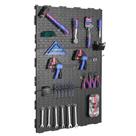 Painel de aço Pegboard WORKPRO Metal 40x80cm, pacote com 3 unidades, preto