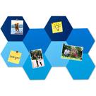 Painel de Avisos HULAVO 8 Peças de Placas Hexagonais de Feltro Azul