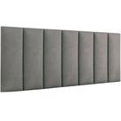 Painel de Cabeceira Casal para Quarto Greta 140cm Cinza