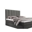 Painel De Cabeceira Dobrável Sophia Para Cama Box Padrão 1.58 Cor Cinza - Manu Móveis Decor