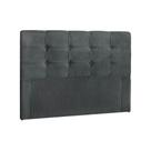 Painel de Cama Box Estofada Casal Clean Plus Suede Cinza - Simbal