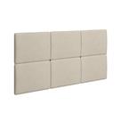 Painel de Cama Box Estofada Casal/Queen Lucca (6 Unidades) Casal - Suede Creme - Rufato