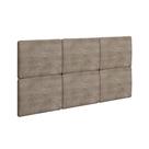 Painel de Cama Box Estofada Modulada Lucca (3un) Casal/Queen - Suede Capuccino - Rufato