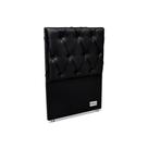 Painel de Cama Box Estofada Murat Facto Black Solteiro - Courano Preto - Ortobom