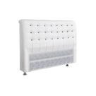 Painel de Cama Box Estofada Queen Queen Dama Plus Courano Branco/Preto - Simbal Painel de Cama Box Estofada Queen Queen Dama Plus Courano Branco/Preto - Simbal