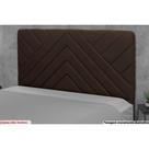 Painel de Cama Box Estofada Queen Sky Plus Veludo Cacau - Simbal Painel de Cama Box Estofada Queen Sky Plus Veludo Cacau - Simbal