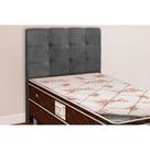 Painel de Cama Box Estofada Solteiro Clean Plus Suede Cinza - Simbal