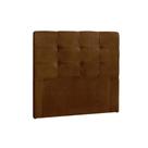 Painel de Cama Box Estofada Solteiro Clean Plus Suede Marrom Chocolate - Simbal