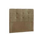Painel de Cama Box Estofada Solteiro Clean Plus Suede Marrom Taupe - Simbal
