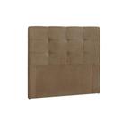Painel de Cama Box Estofada Solteiro Clean Plus Suede Marrom Taupe - Simbal