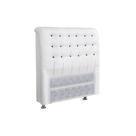 Painel de Cama Box Estofada Solteiro Dama Plus Courano Branco/Preto - Simbal