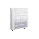Painel de Cama Box Estofada Solteiro Solteiro Dama Plus Courano Branco - Simbal
