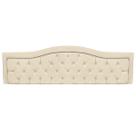 Painel de Cama King 195cm Realeza Estofado Capitonê Suede Bege Claro