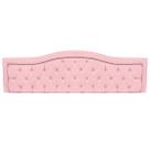 Painel de Cama King 195cm Realeza Estofado Capitonê Suede Rosa Bebê