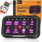Painel de comutação Auxbeam AR-800 Bluetooth 8 Gang RGB 12-24V