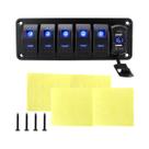 Painel De Controle Marinho Azul Com Alavanca E Interruptor 12V 24V DC, 3-8 Conjuntos, Carregador USB Painel De Controle Marinho Azul Com Alavanca E Interruptor 12V 24V DC, 3-8 Conjuntos, Carregador USB