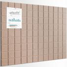 Painel de Cortiça Bounmer 122 x 91 cm em Feltro, Kit com 12 Placas Adesivas