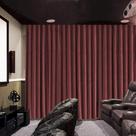 Painel de cortina colorido Home Theater Velvet Burgundy 254x259cm