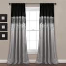 Painel de cortina de janela Lush Decor Night Sky 42x213cm preto/cinza