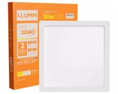 Painel de Embutir Slim LED Quadrado 24W 3000K Bivolt 30X30CM Llum Bronzearte