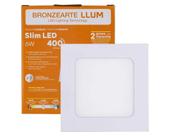 Painel de Embutir Slim LED Quadrado 6W 4000K Bivolt Llumm Bronzearte