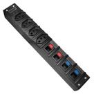 Painel de Energia e Dados 4X4 PED - 4 Colares Para RJ45 Fêmea Keystone e 4 Tomadas 10A Padrão NBR 14136 - 203004