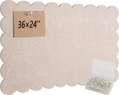 Painel de feltro dobrável 90 x 60 cm bege com alfinetes Painel de feltro dobrável 90 x 60 cm bege com alfinetes