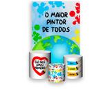 Painel De Festa 3d Vertical + Trio De Capa Cilindro - Jesus Maior Pintor do Mundo Céu 019