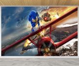 Painel de Festa Aniversário Decoração Sonic