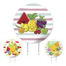 Painel de Festa Frutinas, Frutas, Painel Redondo, Painel de Festa Redondo, Sublimado, 1,50 Painel de Festa Frutinas, Frutas, Painel Redondo, Painel de Festa Redondo, Sublimado, 1,50