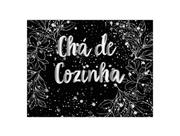 Painel de Festa Horizontal 1,55 X 1,20 - Chá de Cozinha Efeito Brilhos Prateado 013