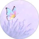 Painel De Festa Redondo 1,50x1,50 - Borboleta em Lavanda 029