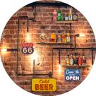 Painel De Festa Redondo 1,50x1,50 - Boteco Open Bar Chique 011