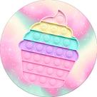 Painel De Festa Redondo 1,50x1,50 - Brinquedo Pop It Cup Cake 009 Painel De Festa Redondo 1,50x1,50 - Brinquedo Pop It Cup Cake 009
