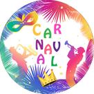Painel De Festa Redondo 1,50x1,50 - Carnaval Folhagens Tropical 015