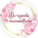 Painel De Festa Redondo 1,50x1,50 - De Repente Mais Maravilhosa Rosa 305