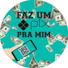 Painel De Festa Redondo 1,50x1,50 - Faz Um Pix Pra Mim Dolar 001 Painel De Festa Redondo 1,50x1,50 - Faz Um Pix Pra Mim Dolar 001