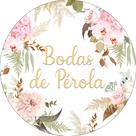 Painel De Festa Redondo 1,50x1,50 - Flores Bodas de Pérola Elegante 032