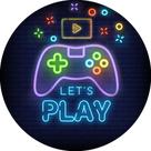 Painel De Festa Redondo 1,50x1,50 - Let's Play Jogos 004
