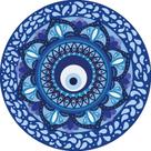 Painel De Festa Redondo 1,50x1,50 - Mandala Olho Grego Proteção 004