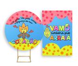 Painel De Festa Redondo 1,50x1,50 + Painel Vertical 1,50x2,20 - Fogueira São João 002