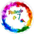 Painel De Festa Redondo 1,50x1,50 - Pintando o 7 Explosão de Cores 028