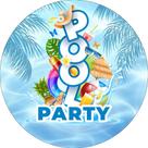 Painel De Festa Redondo 1,50x1,50 - Pool Party Piscina Divertido 008 Painel De Festa Redondo 1,50x1,50 - Pool Party Piscina Divertido 008