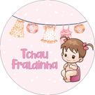 Painel De Festa Redondo 1,50x1,50 - Tchau Fraldinha Corações Menina 072 Painel De Festa Redondo 1,50x1,50 - Tchau Fraldinha Corações Menina 072