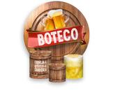 Painel De Festa Redondo 1,50x1,50 + Trio De Capas Cilindro - Boteco Canecas Chopp 009